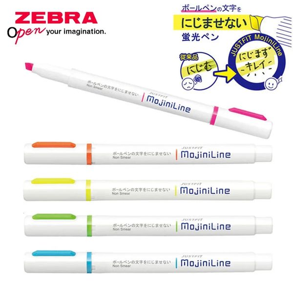 4pcs Japão Zebra marcador único Marcador de cabeça única Conjunto de caneta Não