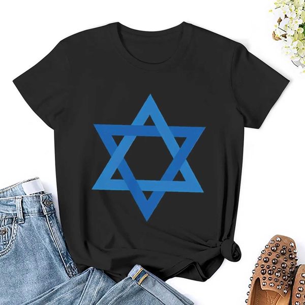 Frauen T-Shirt-Star von David Israel Support Geschenk Jerusalem Frauen Druck T-Shirt Grafik Hemd Casual Short Slved Female T-Shirt Größe S-4xl Y240506