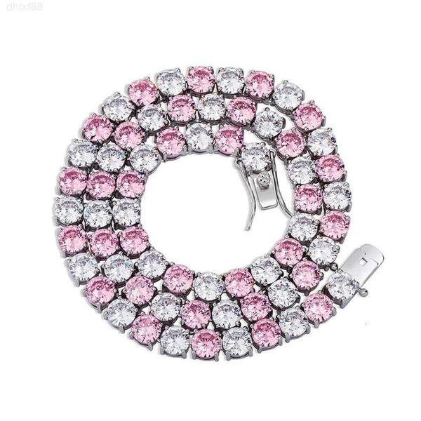 AAA -Edelsteine 14K Gold plattiert reine 925 Sterling Silber Pink White Diamond Stones Moissanit Tenniskette für Geschenke