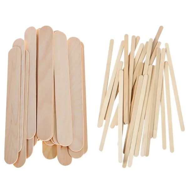 20pcs de cera de cera de cera de madeira depressor de lustrilha depressor de remoção de cabelo de pêlos de cabelo kit tiras de cera de beleza tiras de cera de madeira espátula de madeira