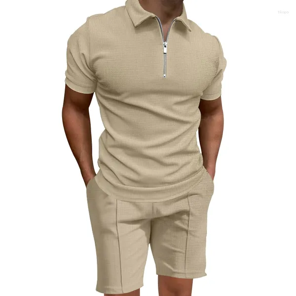 Traccetti da uomo Cross Border 2024 Summer Polo Siet Solido T-shirt con manicotto corto a manicotto corto casual casual