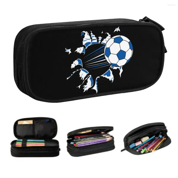 Case di matita da portiere calcistico personalizzato per ragazzi Gilrs grande stoccaggio di calcio Sport Pen Box Boxery