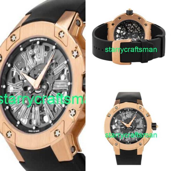 RM Luxury Watches Mechanical Watch Mills RM033 Autom a Tico 45mm Oro Rosa Hombre Correa Reloj RM033 e RG Sts9