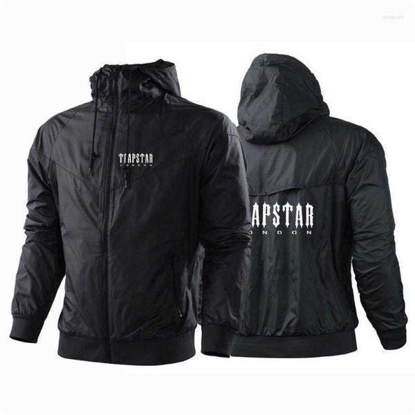 Jackets masculinos Mens jaquetas TRAPSTAR LONDRES 2023 Mens Patchbreaker Windbreaker Longo Moda Longa Fashion Outdoors Casual Streetwear Coats Tops Roupa de roupas