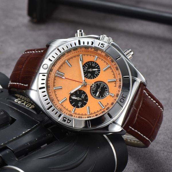 Alle Zifferblätter, die automatisch Date Männer Bentle Breitlin Uhren Luxus Fashion Mens Full Steel Band Quarz Bewegung Uhr