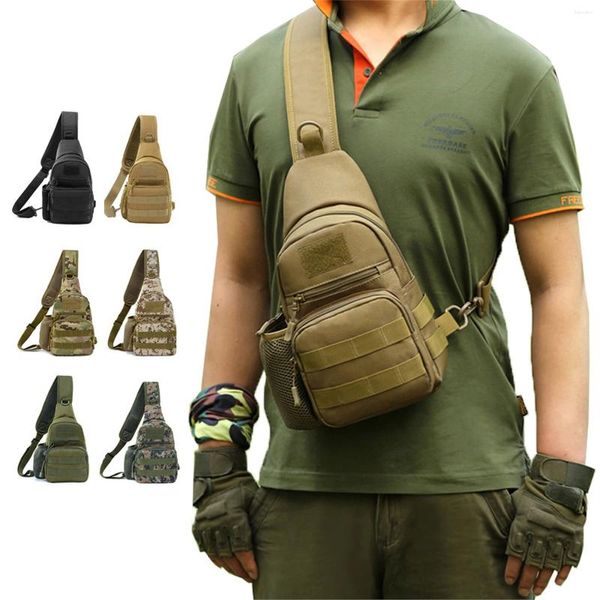 Bolsas de cintura Protetor PLU-S Tac-tical Sling Pack Molle Militar Military Bag Men Crossbody Outdoor caminhada ciclismo