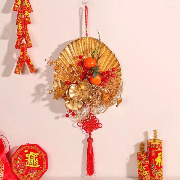 Figurine decorative Fritta di frutta rossa festosa Floale Ghirlal Year Decoration City Living Room Kitchen Cinese Forniture cinesi