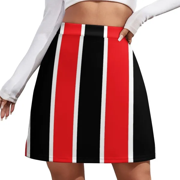 Saias vermelhas brancas e pretas Mini-saia roupas de luxo roupas mulheres mulheres para mulheres