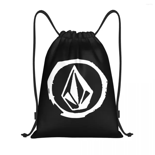 Alışveriş Çantaları Özel Volcom Yoga Sırt Çantaları İçin Paten Drawstring Çantası Kadın Erkekler Elmas Taş Spor Spor Salonu Sackpack