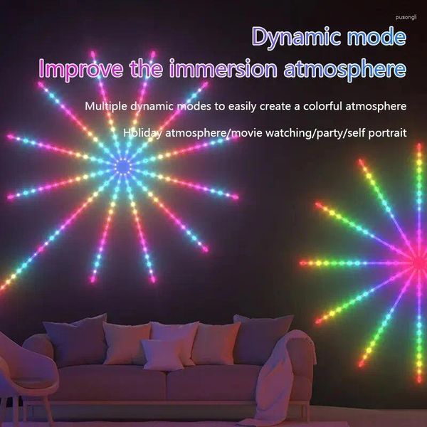 Lampade da tavolo Ammtoo Firework Lights LED Strip Music Sincronizzazione del suono Sincronizzazione Modifica del telecomando Light per feste vacanze