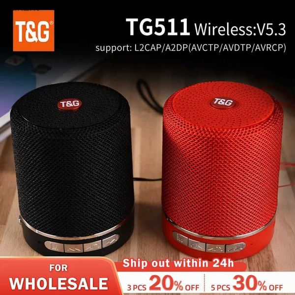 Tragbarer Lautsprecher Lautsprecher TG511 Tragbarer Mini Wireless Bluetooth 5.3 Sound Bar Subwoofer Outdoor und Indoor -Lautsprecher Support TWS TF Card FM Radio WX