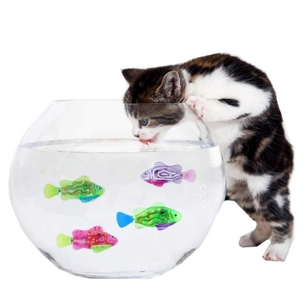 4PCS -Katze Interactive Electric Fish Cat Toy für Innenspielspielspielzeug für Innenspiele für Katze und Hund mit LED Light Pet Toys 2201062495464