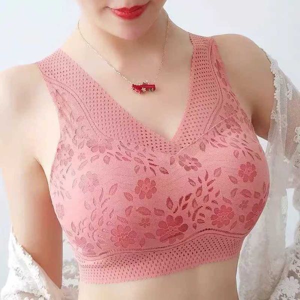 Bras Ice Seide nahtlose Unterwäsche Damen Wireless BH sexy Spitze Schöner Rücken Sport Tanktop Push Up BH atmungsaktiv und dünn2405