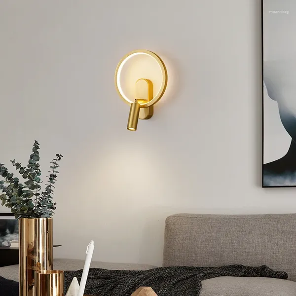 Wandlampe wiederaufladbare nordische LED -Schlafzimmer Nachtleuchte Wohnzimmersofa Fernseher Tisch Haus Innenringleuchte