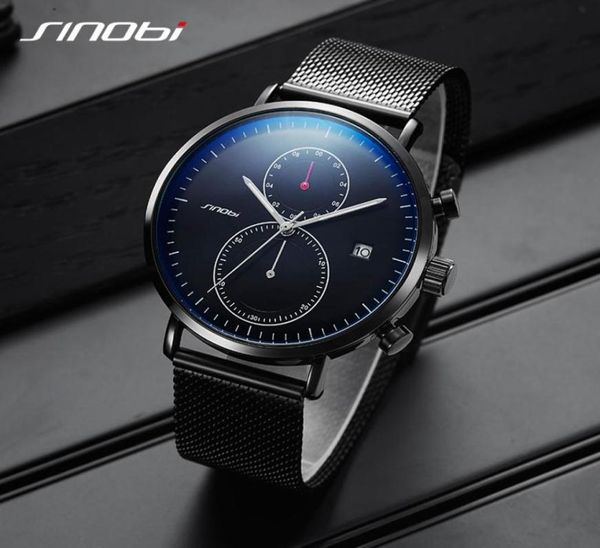 Sinobi New Men Watch Brand Business Watches for Men Ultra Slim Style Нарученные часы Япония Смотрение мужчины Relogio Masculino2824727