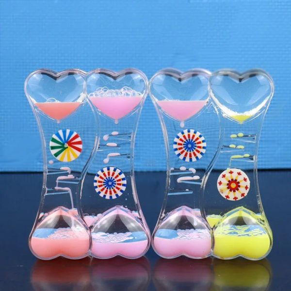 Relógios CLOUNTES TWOCOLOR Óleo de derramamento de brinquedo de brinquedos de óleo Dinâmico Dinâmica Dinâmica Decompressão Hourglass Handicraft Ornaments Decoração da área de trabalho da área de trabalho