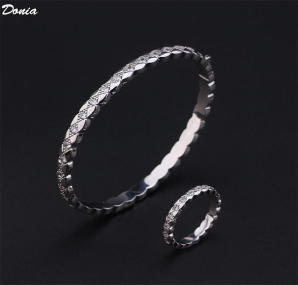 Donia Jewelry Luxury Bangle Party European и American Fashion Single Row Full Diamon