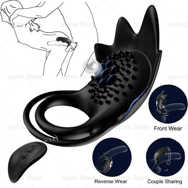 Andere Gesundheit Schönheit Gegenstände Erwachsener Hahnring Vibrator S für Männer Penis stärkere Erektionsverzögerung Ejakulation Wireless Control Masturbator Keuschheit Cage Y240503