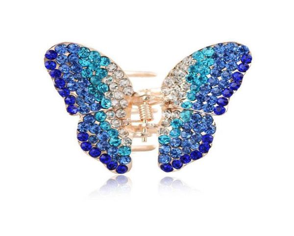 Frauen voller gefüllter Kristall -Strass -Haarkrallen Schmetterling Haarklemme Haarnadel Accessoires Luxus Haarschmuck für Mädchen Geschenk 8154964