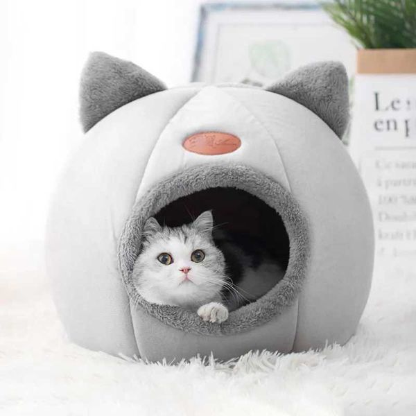 Mobili per letti per gatti Nuovo comfort di sonno profondo nel letto di gatto inverno iittle cestino piccolo cane prodotti per cani animali domestici accoglienti nido caverna interno cama gato d240508