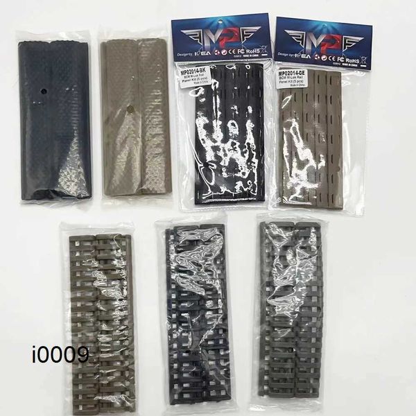 Teile 3 Arten Gummi-Schiene-Abdeckungs-Set Kunststoff kompatibler taktischer Polymerleiter Picatinny/Keymod/M-Lok Rail Cover_Black/Tan Farbe