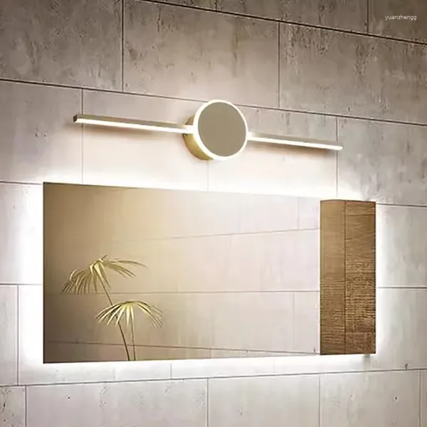 Lâmpadas de parede Lâmpada de LED moderna minimalista preto/branco espelho de tira frontal quartos de cozinha sala de seleção nórdica decoração de interiores luminária