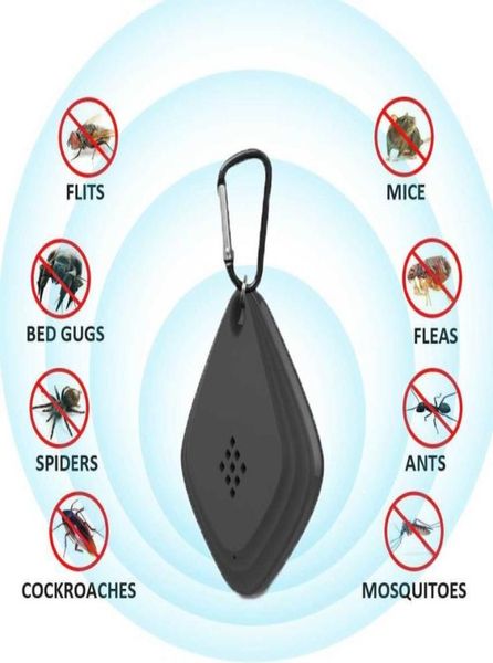 Tragbarer USB Electronic Mosquito Repeller Keychain Ultra Mosquito Killer Fly Insect Insect Bug Spider Pest Repellent für Zuhause Outdoo36140768400606