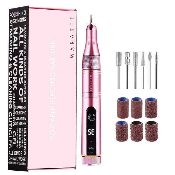 Gel de unhas Makartt Brill sem fio 35000rpm Arquivo elétrico recarregável ELLSEE ELETABLE E FILER MANICURE PROFISSIONAL KIT DE MANICURE Q240507