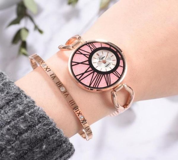 LVPAI Brand Women039S Guarda Fashion Luxury Rose Gold Bracciale Watch for Women Dress Quartz Relogio Feminino2253198