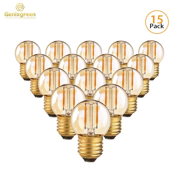 Decorações g40 edison led filamento mini -globo lâmpadas 1w equivalente a 10watt incandescente e27 2200k 220V 12V 24V lâmpadas LED decorativas de 24V