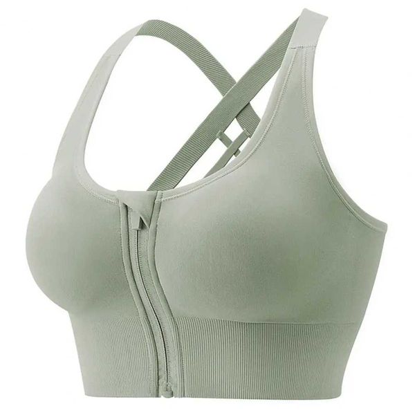 Biancheria intima attiva biancheria intima elegante senza vincoli donne yoga regger con cerniera sportiva reggiseno nessun filo per la gestione di D240508