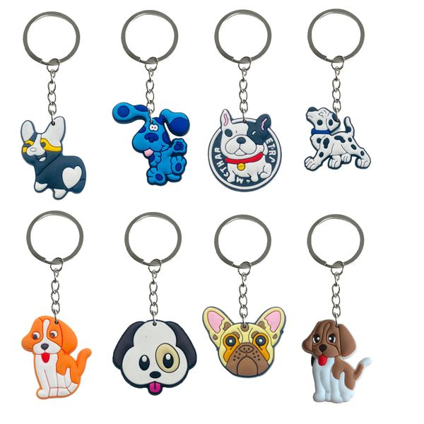 Key Rings Dog Series 32 ChainChain Chain for Kid Boy Girl Favors Favors Gift Keyring Women Backpack Shoder Bag Acessórios Pingentes Charme OTRK3