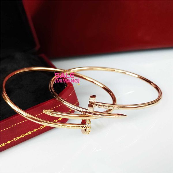 Designer Kajia High Edition Bracelete de unhas Craft feminino Artesanato grosso 18K Gold rosa de ouro completo Bit Bit Bit Inclaid Diamond Bracelet Jewelry KSBF