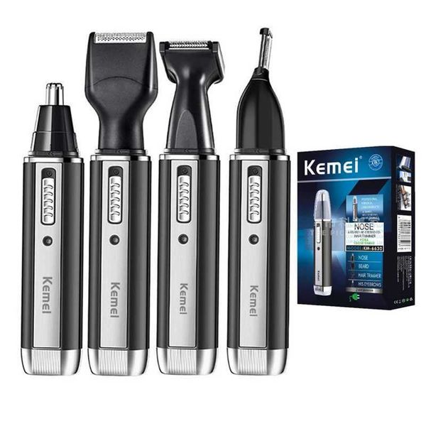 Clippers aparadores kemeei elétrico recarregável tudo em um aparador de cabelo para homens kit de relevo de barba