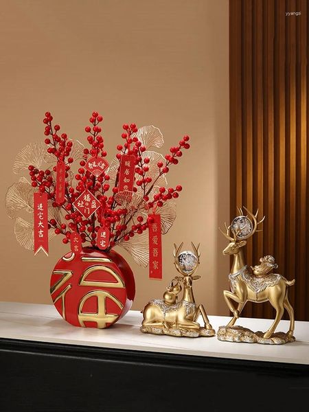Vasos Decoração de Vasos Vaso Lucky Vase TV Cabinete de TV Sala e ornamentos para casas