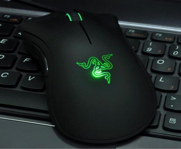 Yeşil Mavi Razer Ölüm Adder Fare Yüksek Kaliteli Oyun Fare 3500DPI Optik Kablolu Mouse2611003