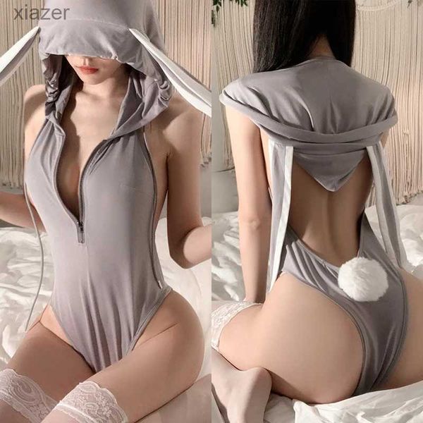 Sexy Pyjama Holland Lop Kaninchen sexy Dessous Kaninchen Girl Körper Set Erotische süße weibliche Anime Erwachsene Sex Rollenspiel Heiße Dessousuniform WX