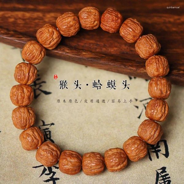 Link braccialetti scimmia testa originale braccialetto in legno uomini e donne in stile cinese perle di buddha perle da gioco portatile piastra cra