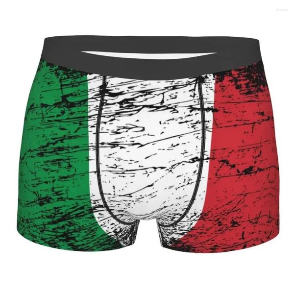 Underpants Italia Itália Roupa íntima masculina Bandeira italiana Borgetes calcinhas de calcinha engraçada para a moda masculina de tamanho grande