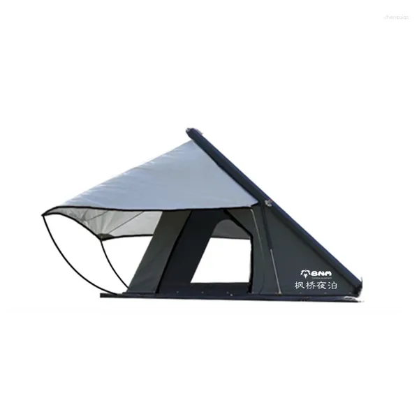 Tende e rifugi 2024 campeggio all'aperto vendendo tetto a triangolo con tetto duro con tetto sul tetto in alluminio