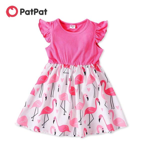 Abiti da ragazza per bambini Flamingo a costini fenicotteri decorativi alla piega decorativa pajamasl2405