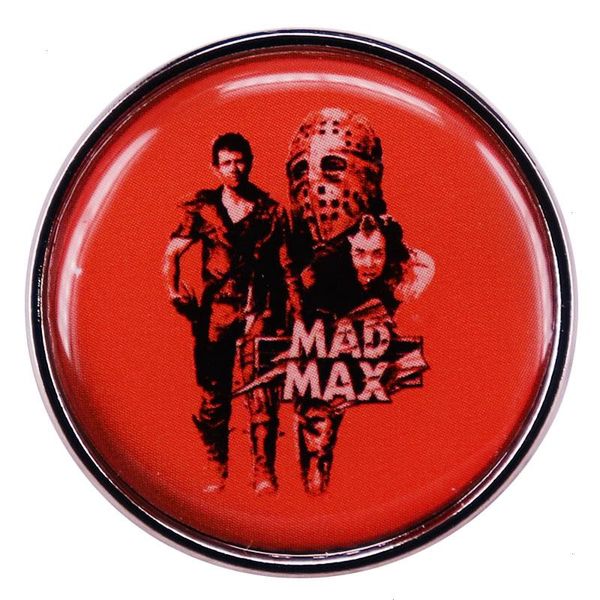 Bad Max Movie Badge 1979s Retro Red Poster Inspiration Brooch