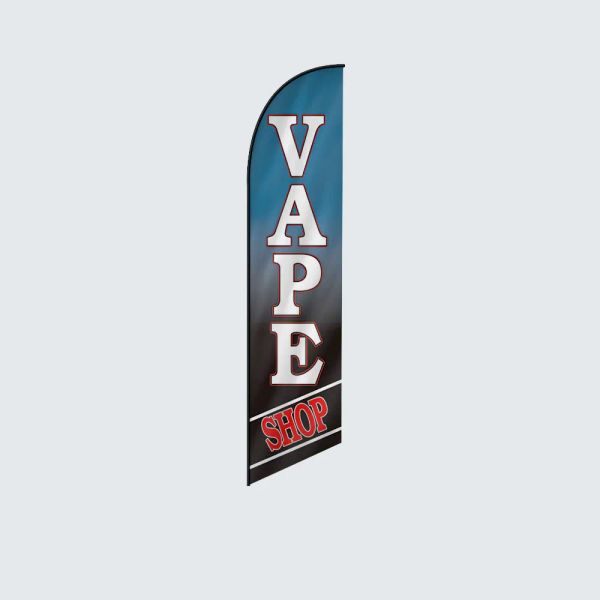 Acessórios Publicidade personalizada Vape Shop Shop Beach Feather Band Swooper Banner sem postes e base