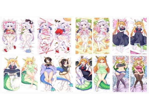 Caixa de travesseiro Anime japonês Miss kobayashi039s Dragon Maid Kanna Kamui Tohru Bodyging Body Body Dakimakura Pillow Y200104283L2404443