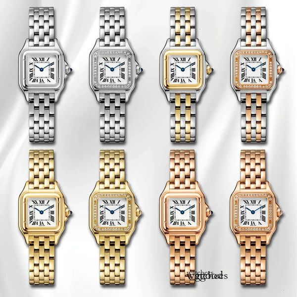 Stick Designer Panthere Watches Men and Women Quartz Movement Watch Diamond inossidabile in acciaio inossidabile Sapphire Crystal Square Owatch Battery Regali Coup 6 9291 5 362042