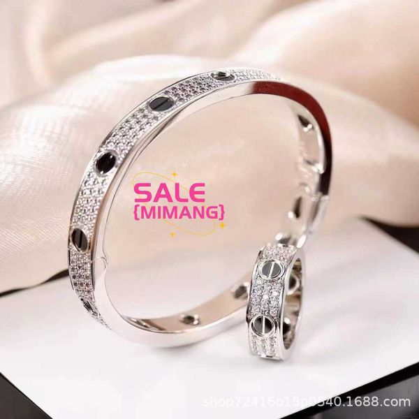 Дизайнерские патроны Bangle Car Home Yaman Sky Star Black Nail Bracelet Card с тремя рядами Diamond Pulty Print CNC V5MG