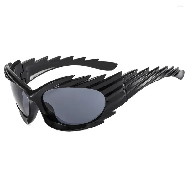 Sonnenbrille Frauen 2024 Designer Y2K Steampunk Wing Form Männer Sonnenbrillen trendy übergroß