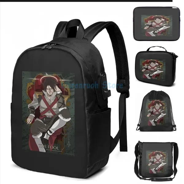 Rucksack lustiger Grafikabdruck Trevor Belmont - The Fool USB Ladung Männer Schultaschen Frauen Bag Travel Laptop