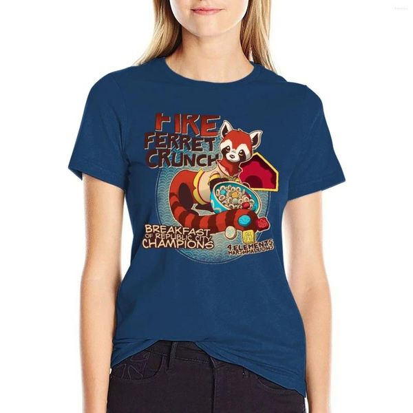 Polos da donna Fire Furet Crunch T-shirt Assini di anime magliette di grandi dimensioni per donne sciolte