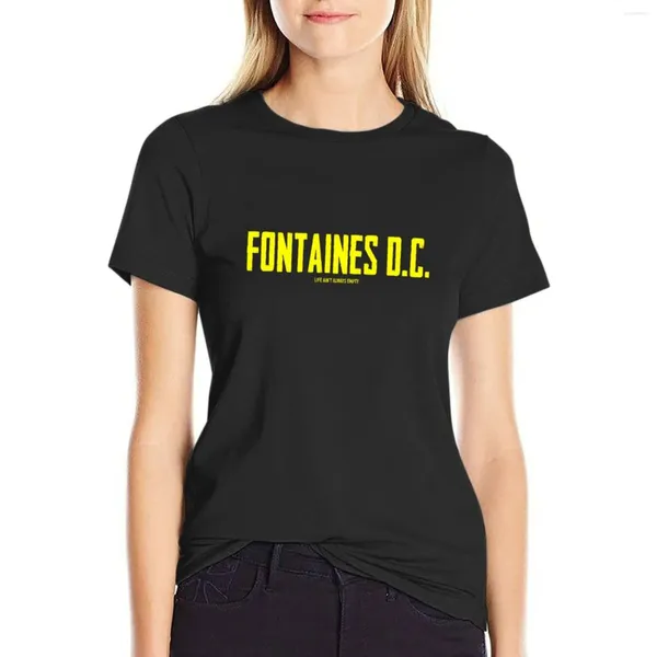 Kadın Polos Fontaines DC T-Shirt Grafikleri Kadınlar İçin Kadın Giyim Estetik Giysileri
